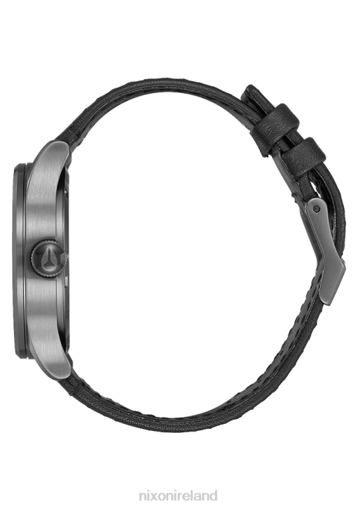 Watch IE Nixon Sentry Leather Gunmetal/Black 688T54
