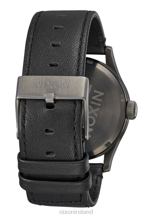 Watch IE Nixon Sentry Leather Gunmetal/Black 688T54