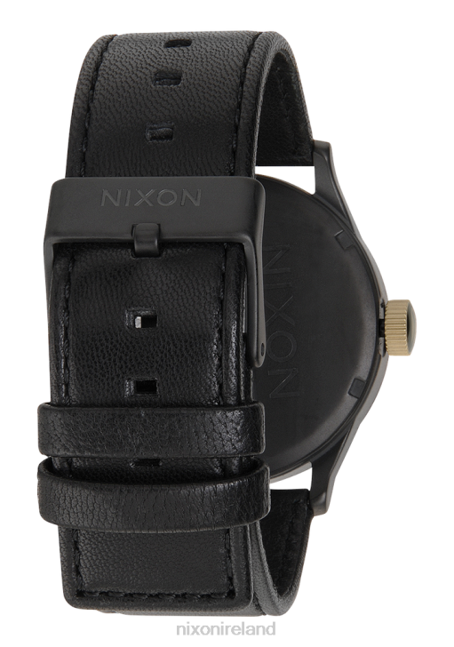 Watch IE Nixon Sentry Leather Matte Black/Gold 688T48