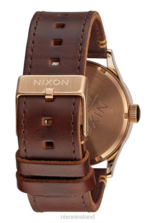Watch IE Nixon Sentry Leather Rose Gold/Gunmetal/Brown 688T51