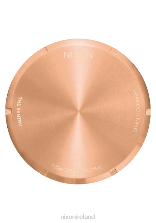Watch IE Nixon Sentry Leather Rose Gold/Gunmetal/Brown 688T51