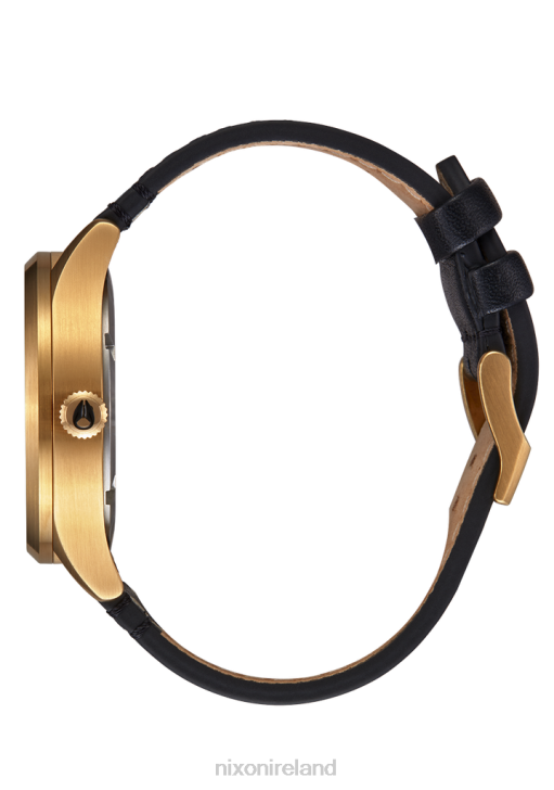 Watch IE Nixon Sentry Solar Leather All Gold/Black 688T94