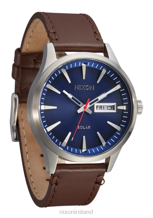 Watch IE Nixon Sentry Solar Leather Navy Sunray/Silver 688T95