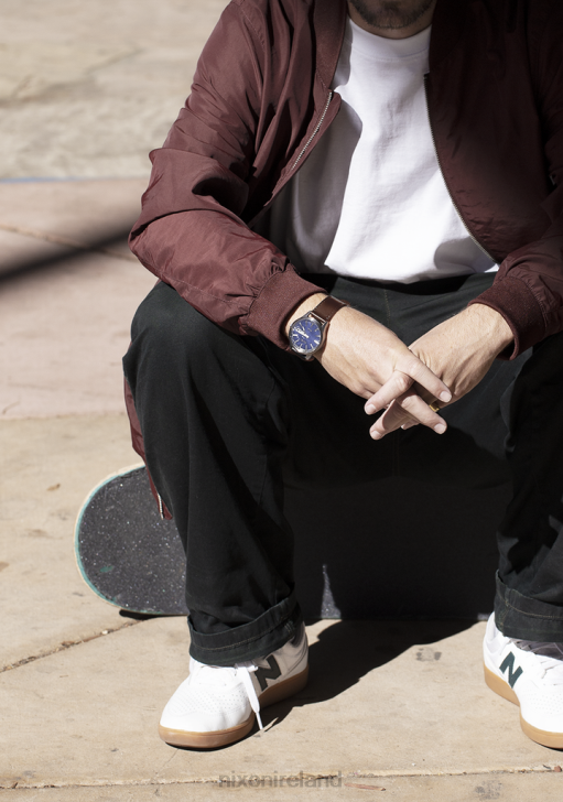 Watch IE Nixon Sentry Solar Leather Navy Sunray/Silver 688T95