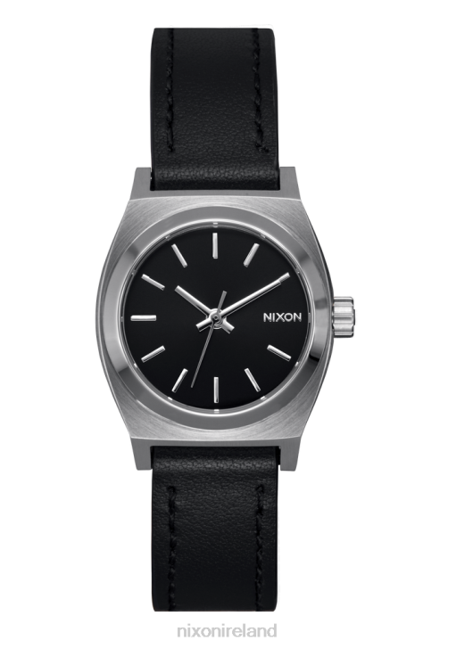 Watch IE Nixon Small Time Teller Leather Silver/Black 688T264