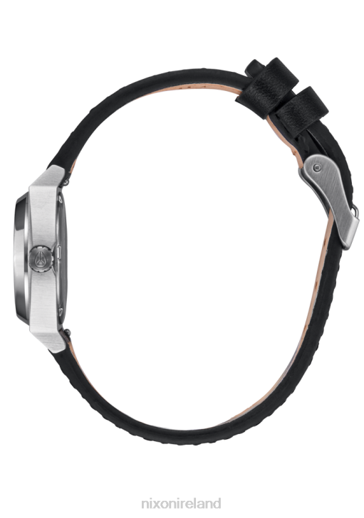 Watch IE Nixon Small Time Teller Leather Silver/Black 688T264