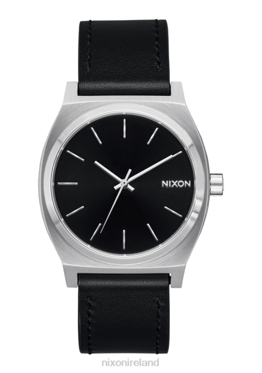 Watch IE Nixon Time Teller Leather Silver/Black 688T130