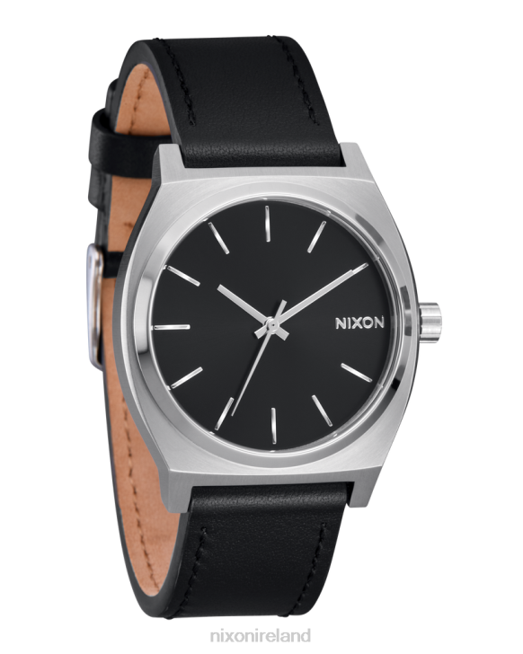 Watch IE Nixon Time Teller Leather Silver/Black 688T130