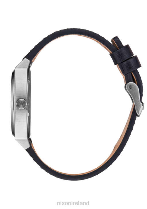 Watch IE Nixon Time Teller Leather Silver/Black 688T130